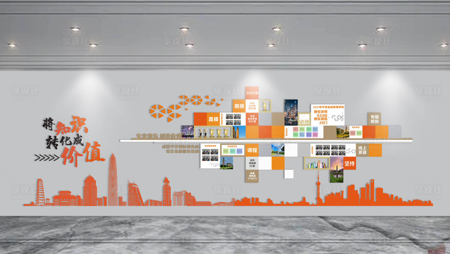 源文件下载【享设计】搜索编号：61220034393541990【创意企业照片墙设计】