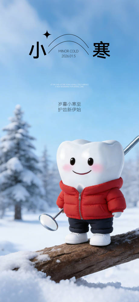 源文件下载【享设计】搜索编号：96470034742607164【小寒口腔海报】