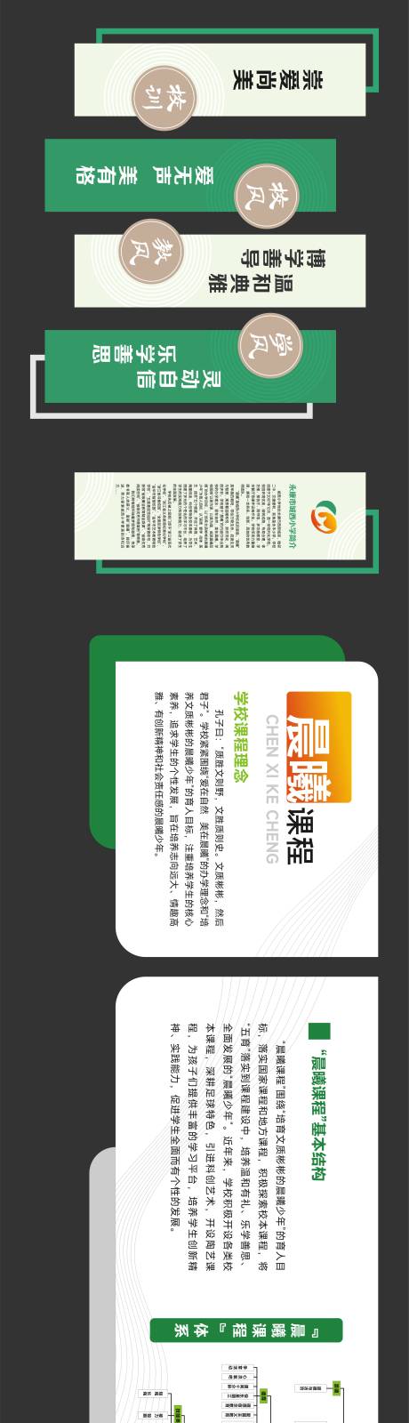 源文件下载【享设计】搜索编号：16430034569026298【小学理念文化墙背景板】