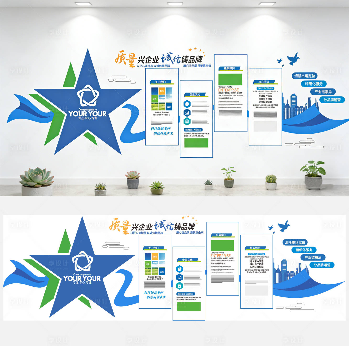 源文件下载【享设计】搜索编号：27860034749484799【企业发展历程文化墙背景板】