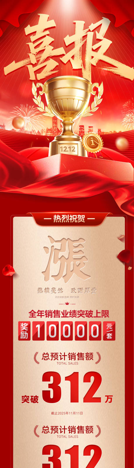 源文件下载【享设计】搜索编号：92490034628323214【战报喜报捷报奖杯榜单排行榜销售长图】