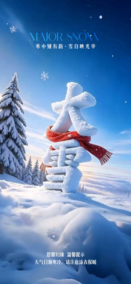 源文件下载【享设计】搜索编号：77790034394255649【大雪节气海报】