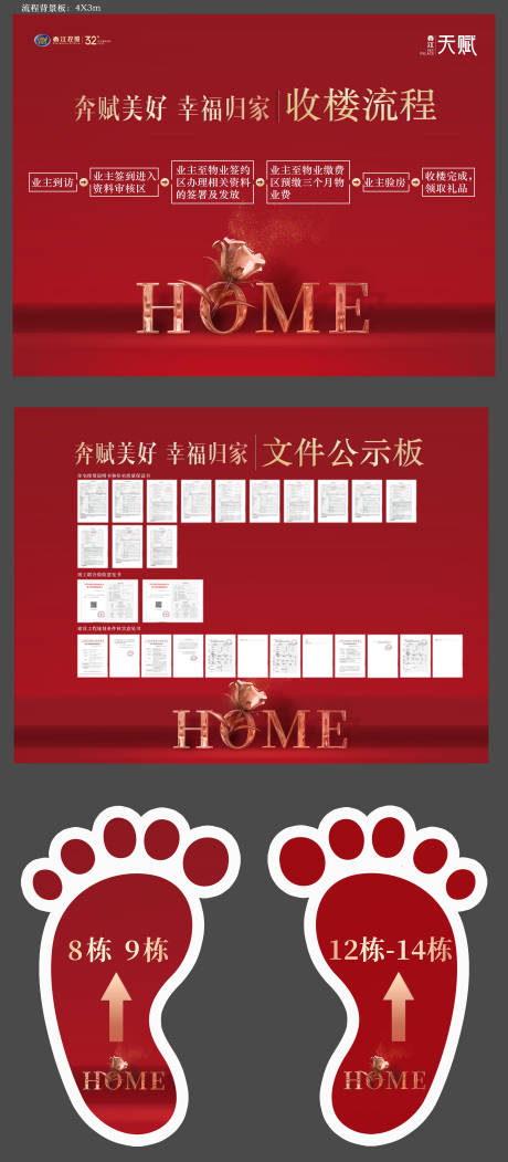 源文件下载【享设计】搜索编号：23860034778407393【地产流程公示物料】