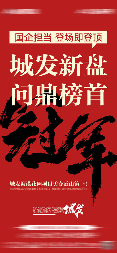 源文件下载【享设计】搜索编号：43140034677944682【地产网签销冠榜首海报】