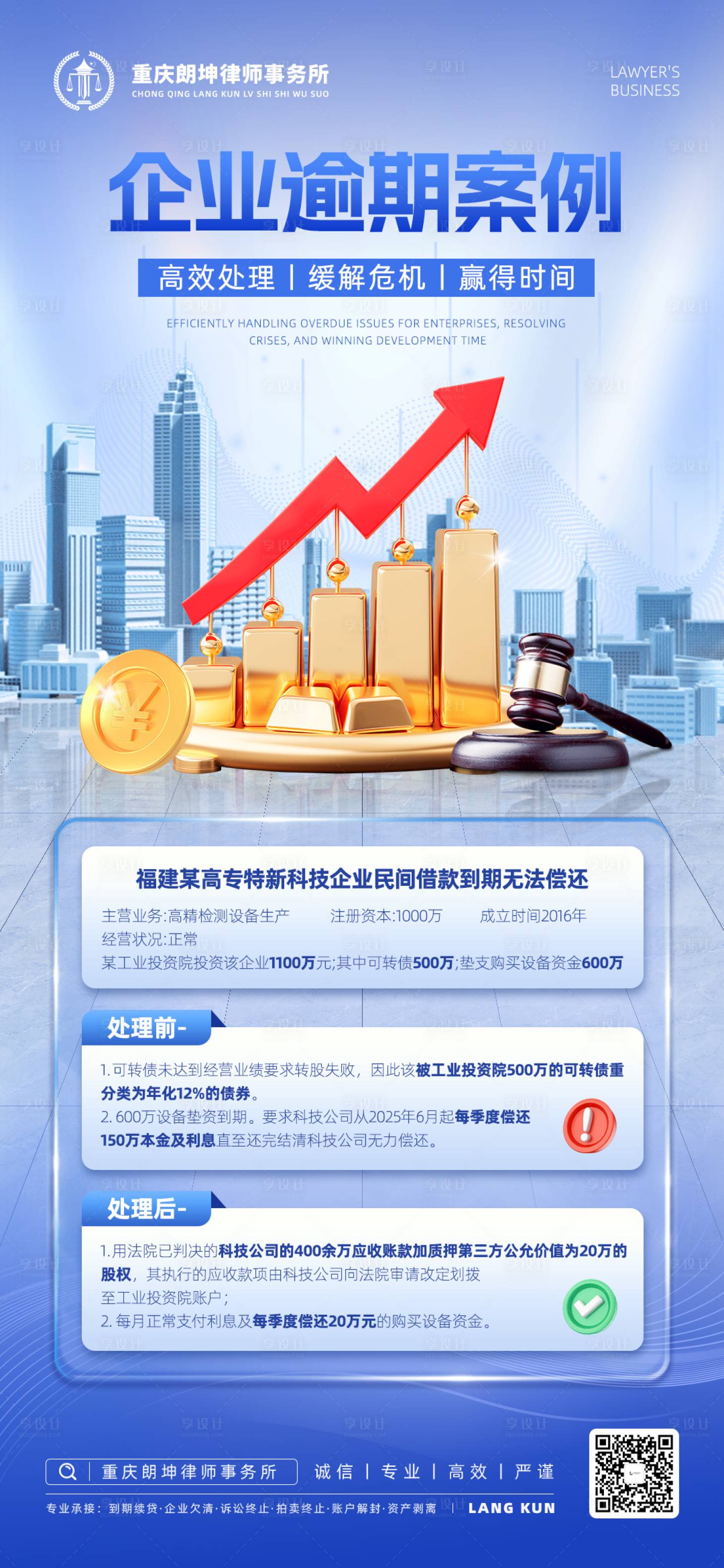 源文件下载【享设计】搜索编号：66030034310371343【律师事务所企业逾期处理海报】