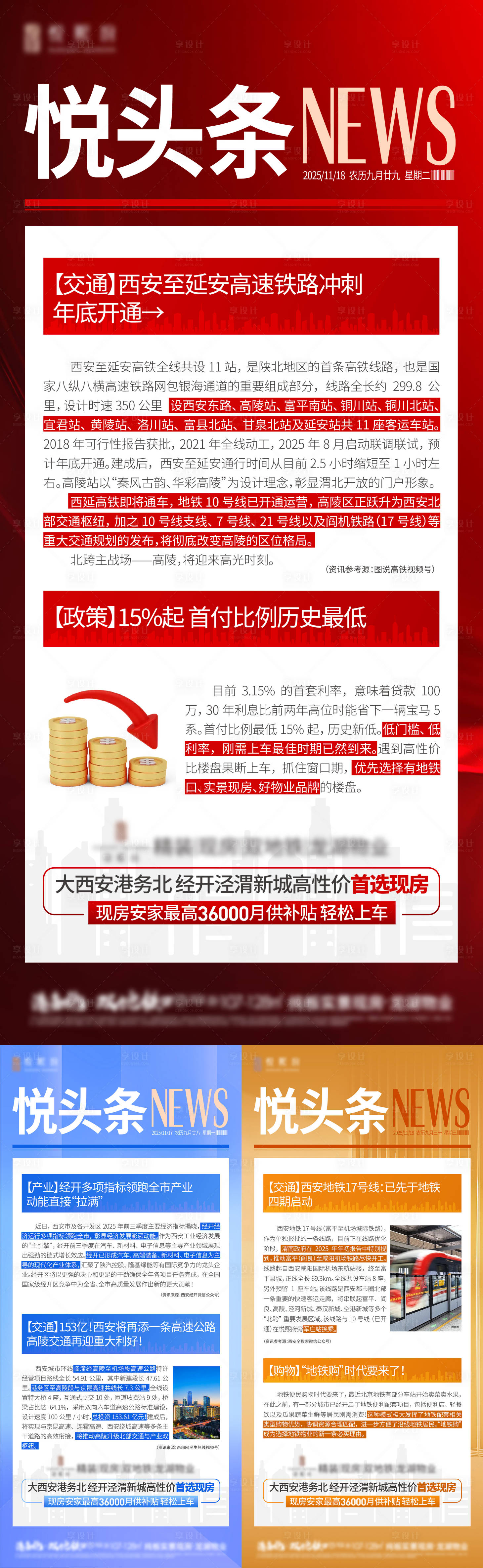 源文件下载【享设计】搜索编号：22370034417066428【地产头条热点海报】