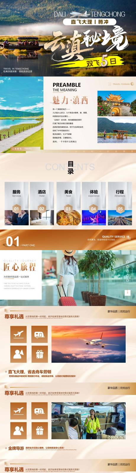 源文件下载【享设计】搜索编号：58510034426531321【大理腾冲旅游行程PPT】