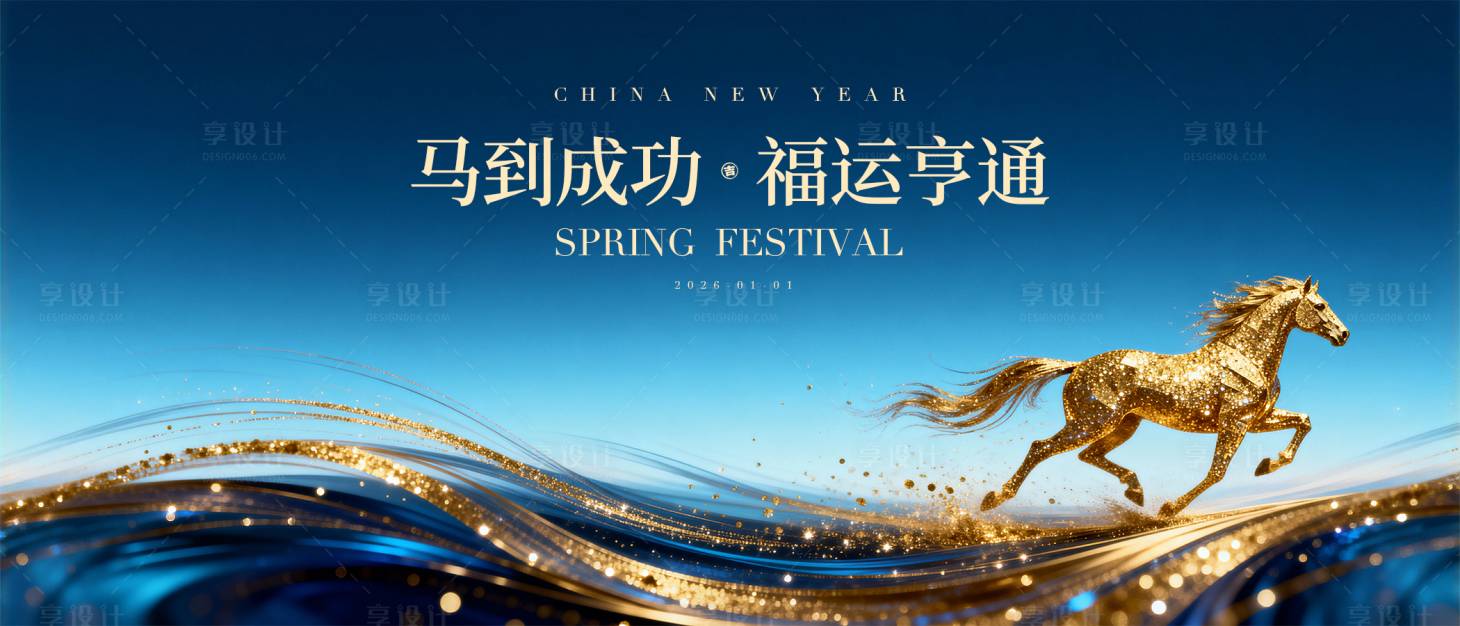 源文件下載【享設計】搜索編號：16710034343064864【馬年年會背景】