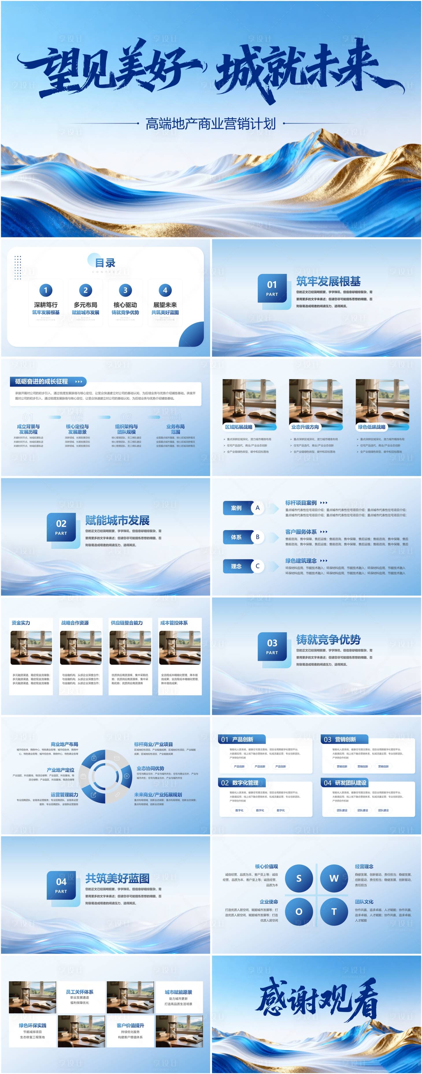 源文件下载【享设计】搜索编号：37250034648236108【高端地产风简约工作汇报年会大气】