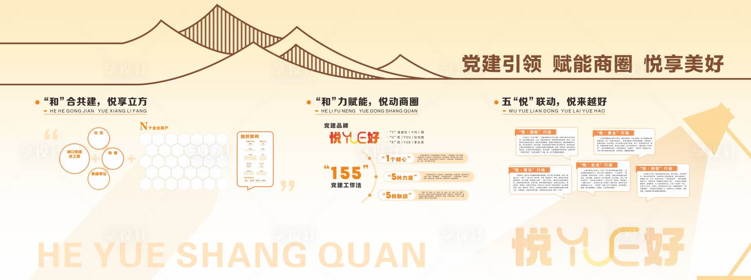 源文件下载【享设计】搜索编号：95060034773834321【商圈党建文化墙】