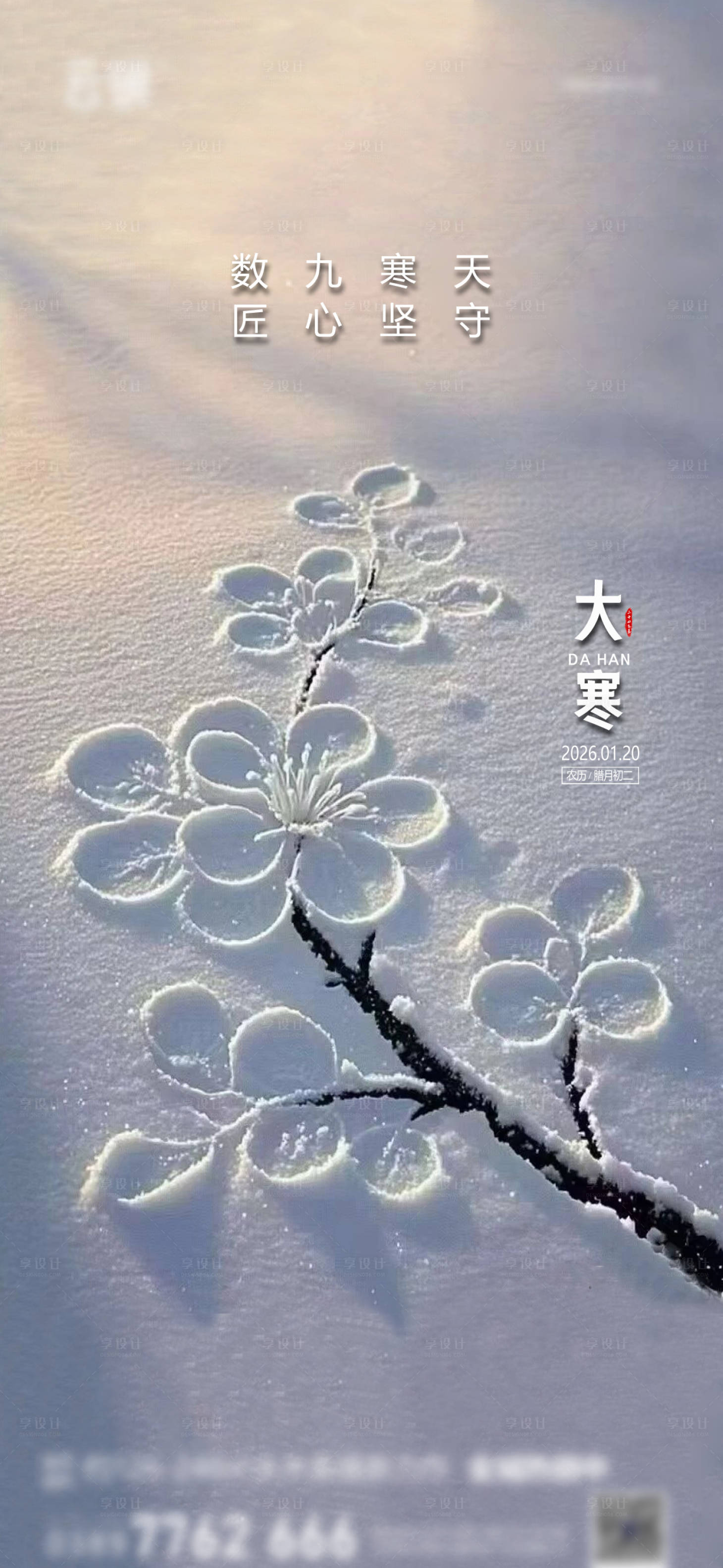 源文件下载【享设计】搜索编号：74180034578411469【地产2025大寒节气海报】