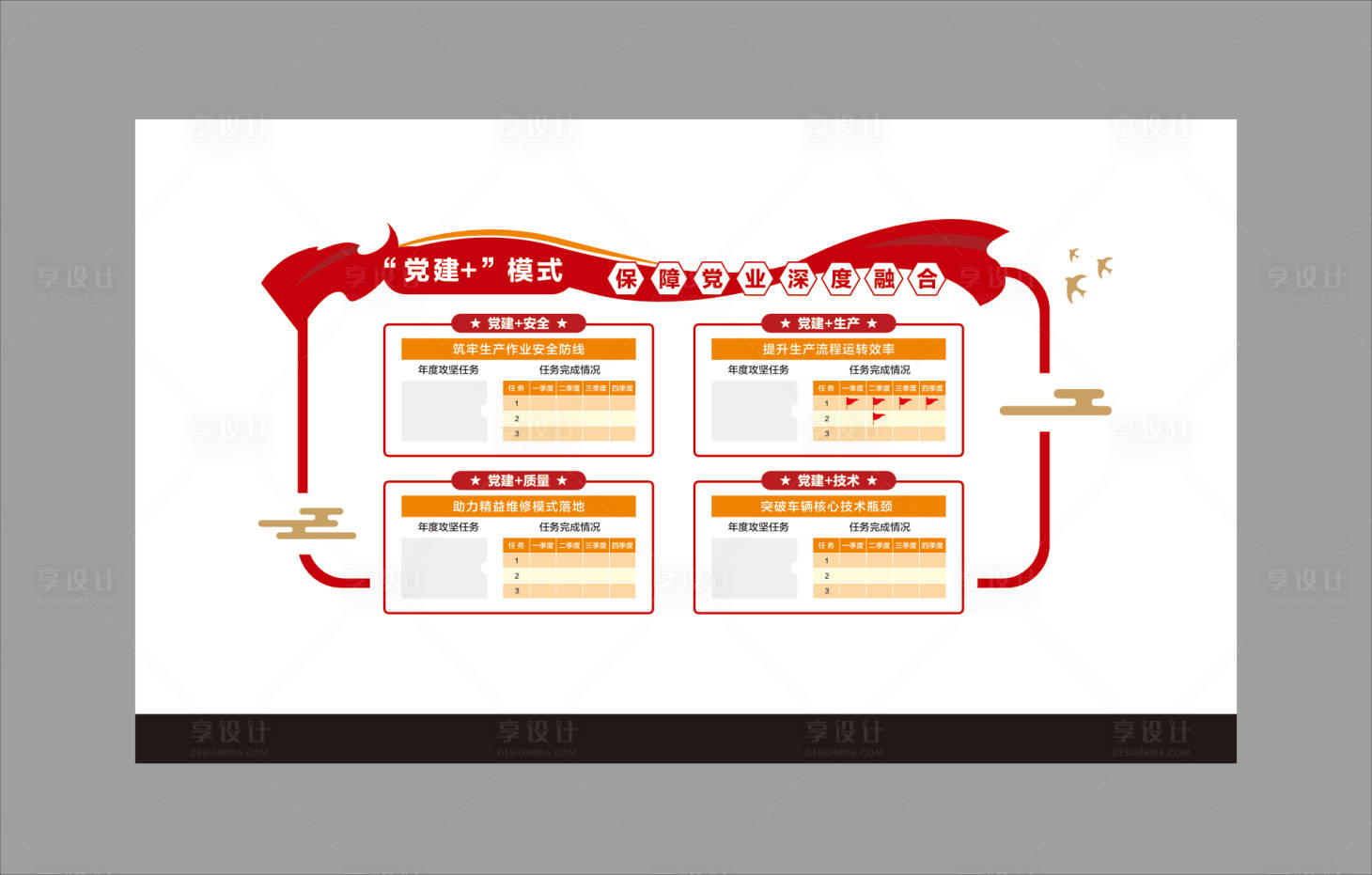 源文件下载【享设计】搜索编号：83650034482551380【党务公开栏党建文化墙 】