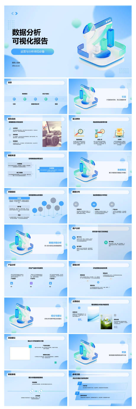 源文件下载【享设计】搜索编号：66800034765606220【数据分析报告可视化模板】