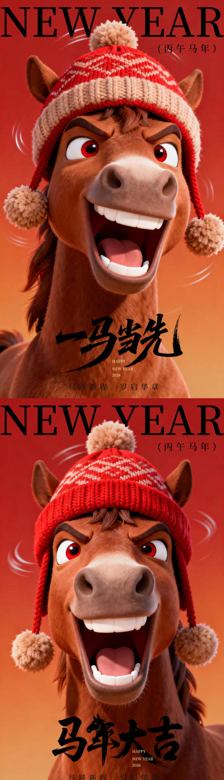 源文件下载【享设计】搜索编号：87860034684412548【2026马年新年元旦】