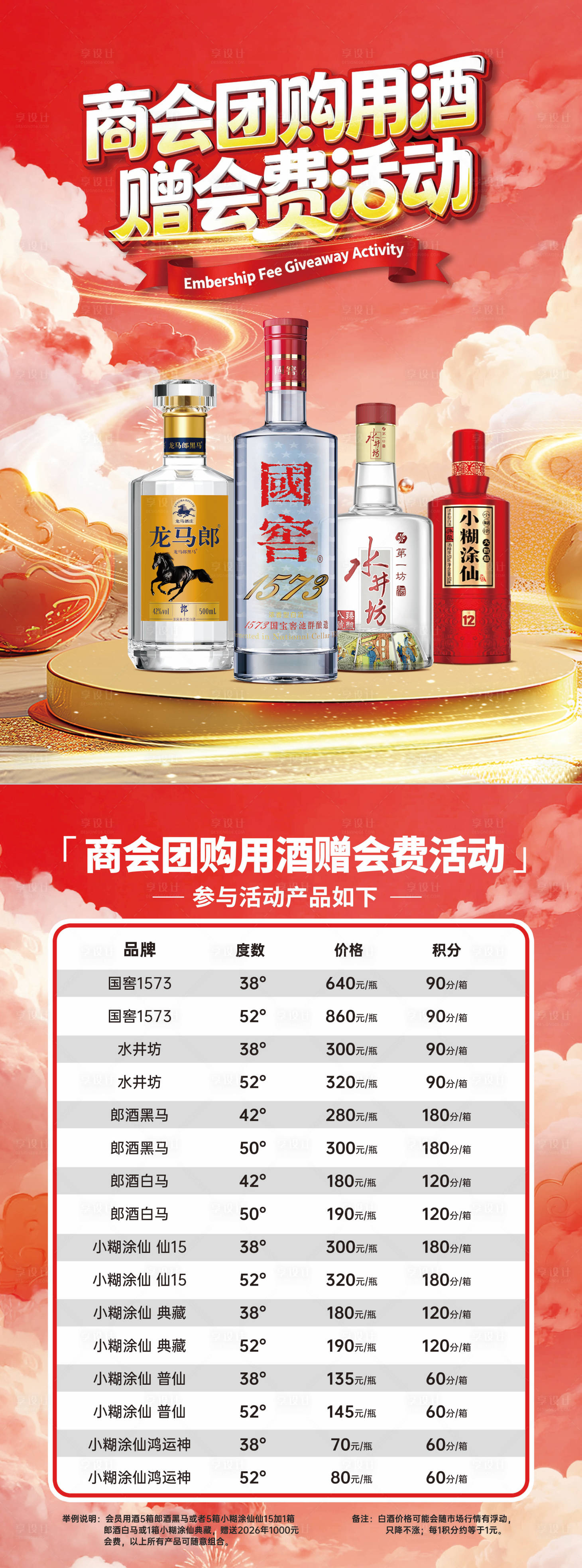 源文件下载【享设计】搜索编号：36570034748819472【酒水团购宣传单】