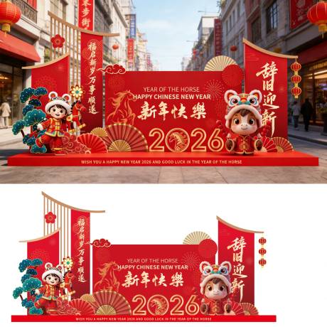 源文件下载【享设计】搜索编号：43100034743281413【马年美陈】