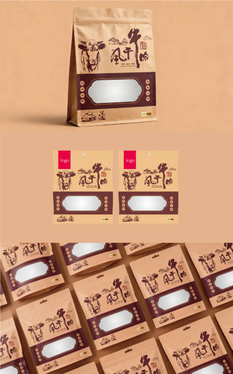 源文件下载【享设计】搜索编号：43710034782607248【牛肉干包装设计  】