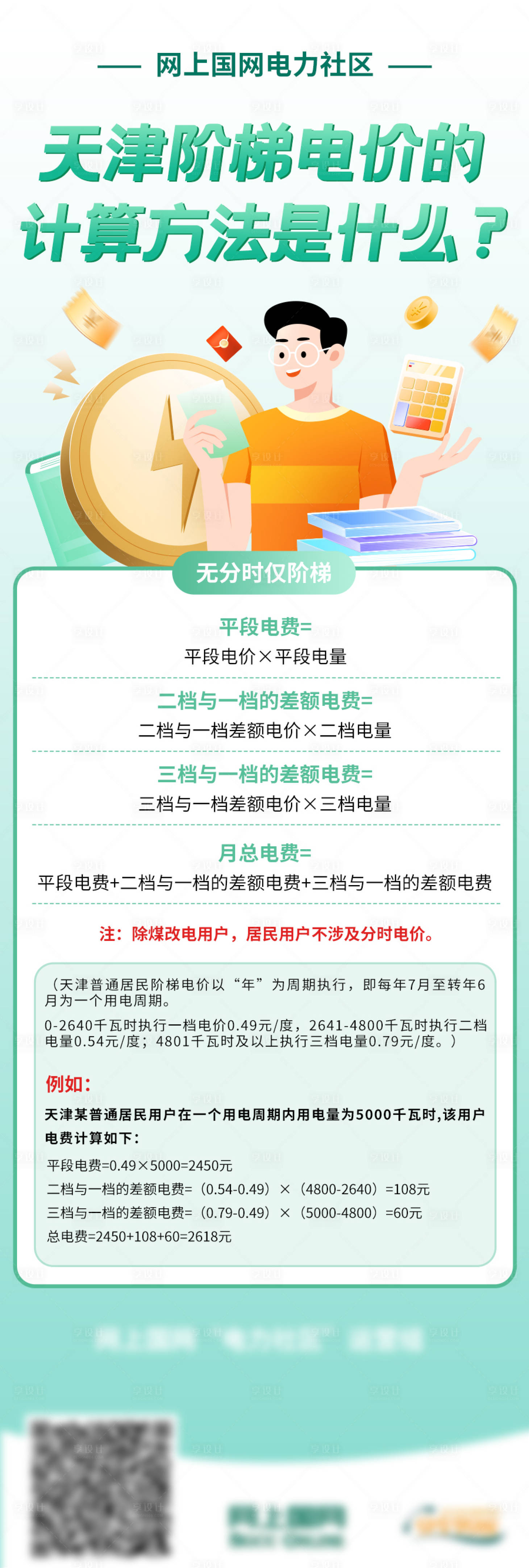 源文件下载【享设计】搜索编号：56750034762966319【电力电价的计算方法长图海报】