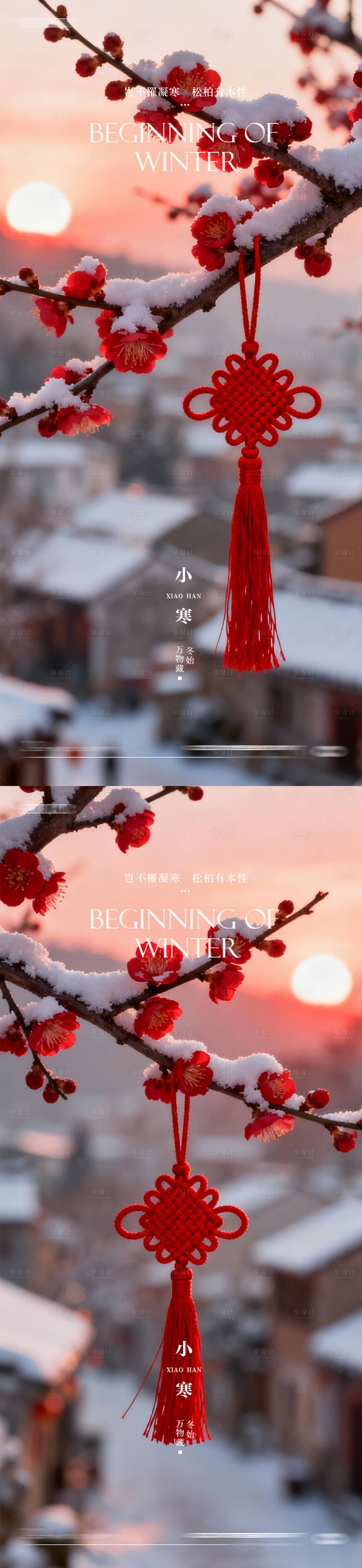 源文件下载【享设计】搜索编号：89710034744933885【小寒海报】