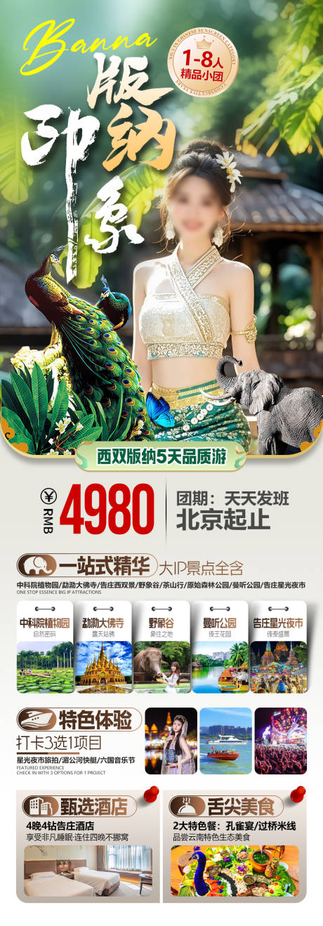 源文件下载【享设计】搜索编号：96740034350858809【云南西双版纳野象谷告庄夜市旅游海报】