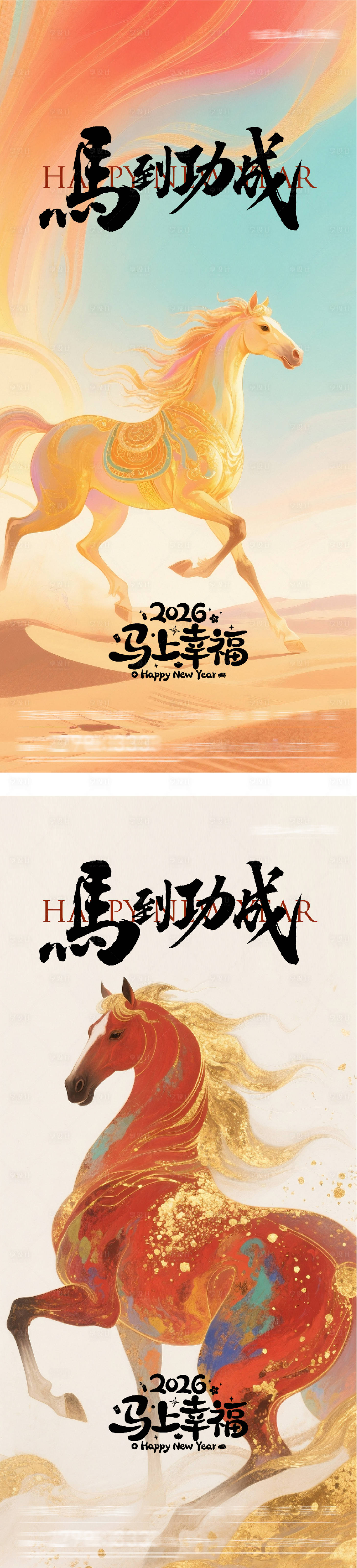 源文件下载【享设计】搜索编号：83660034302552435【春节质感海报】