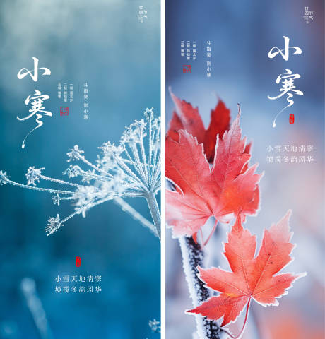 源文件下载【享设计】搜索编号：88910034796243074【小寒节气海报】