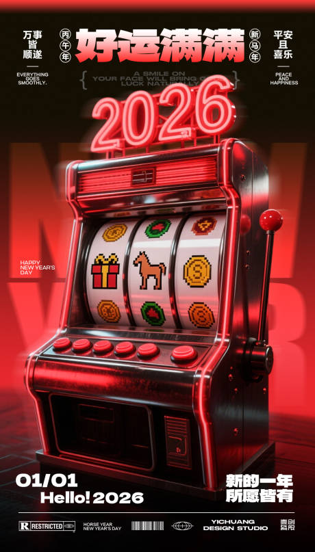 源文件下载【享设计】搜索编号：42000034495314348【2026元旦跨年马年酒吧】