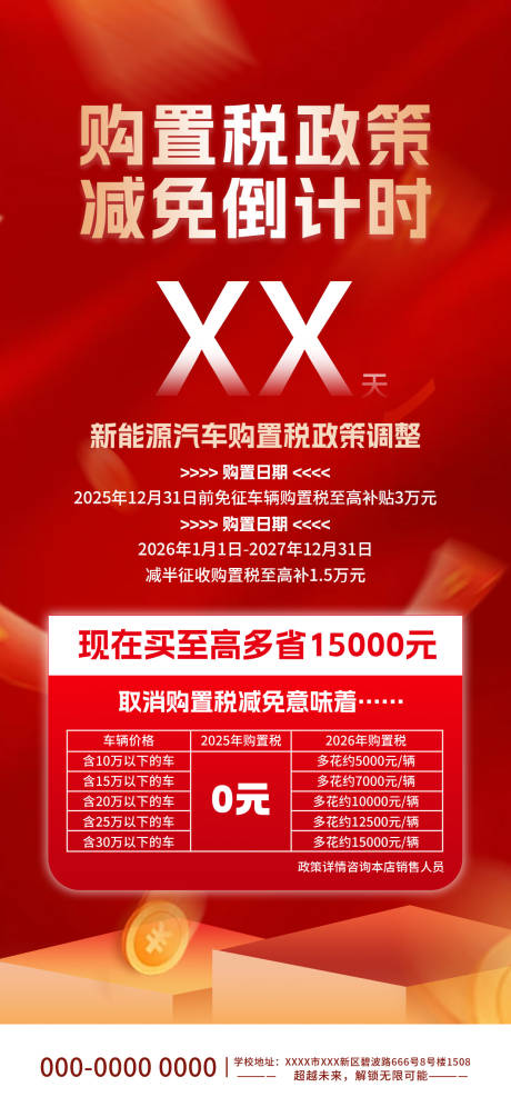 源文件下载【享设计】搜索编号：57960034358132581【新能源购置税倒计时】