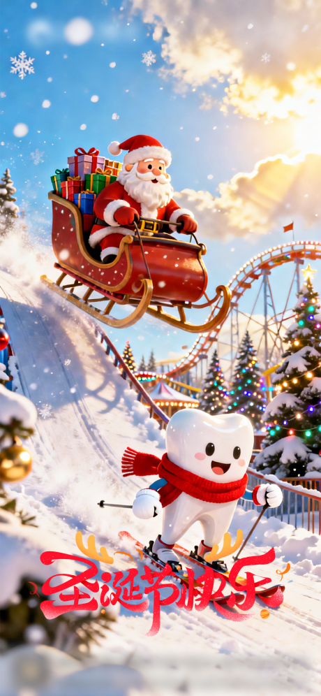 源文件下载【享设计】搜索编号：51550034686145167【口腔圣诞节海报朋友圈海报】