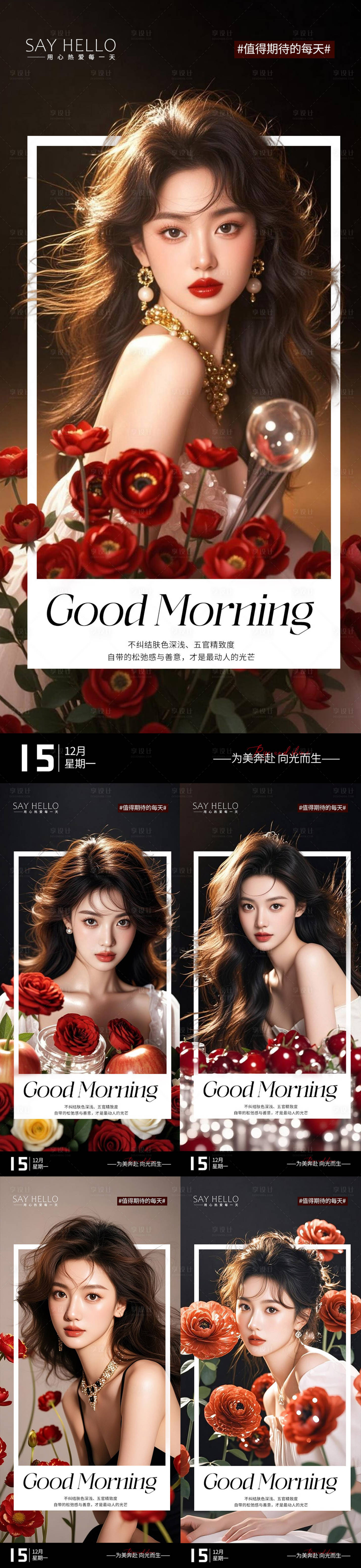 源文件下载【享设计】搜索编号：16580034631423789【早安你好 】