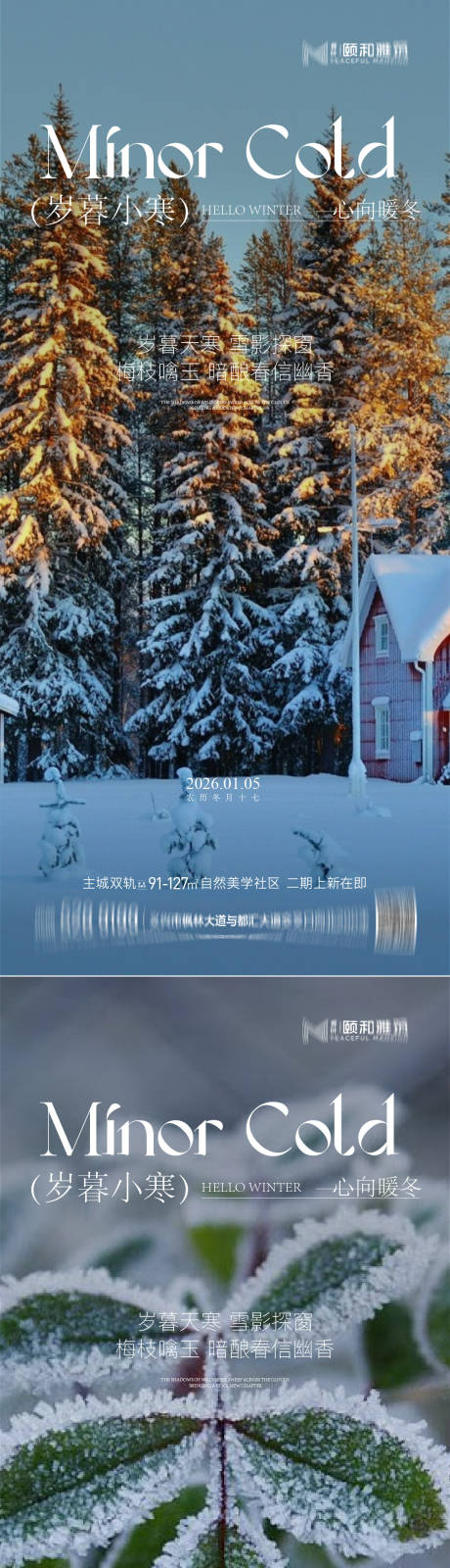 源文件下载【享设计】搜索编号：48190034771794453【小寒节气海报二十四】