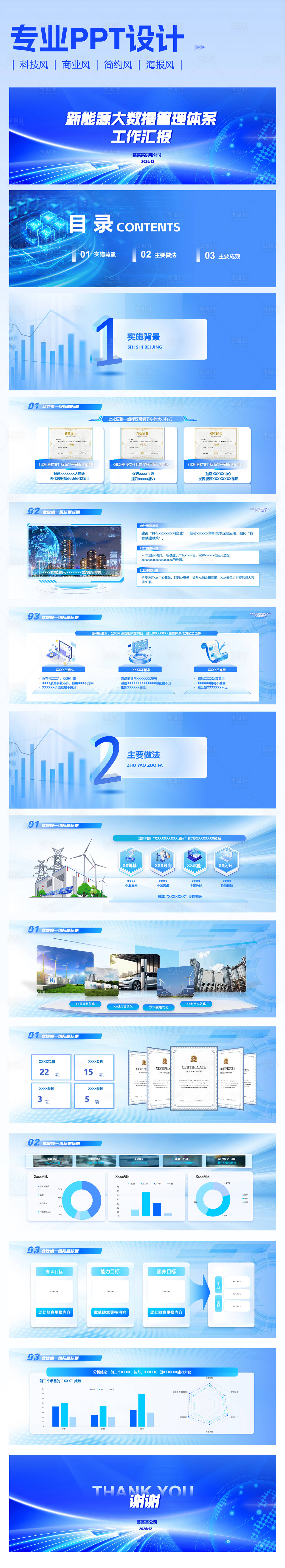 源文件下载【享设计】搜索编号：92860034503975217【蓝色科技感PPT】