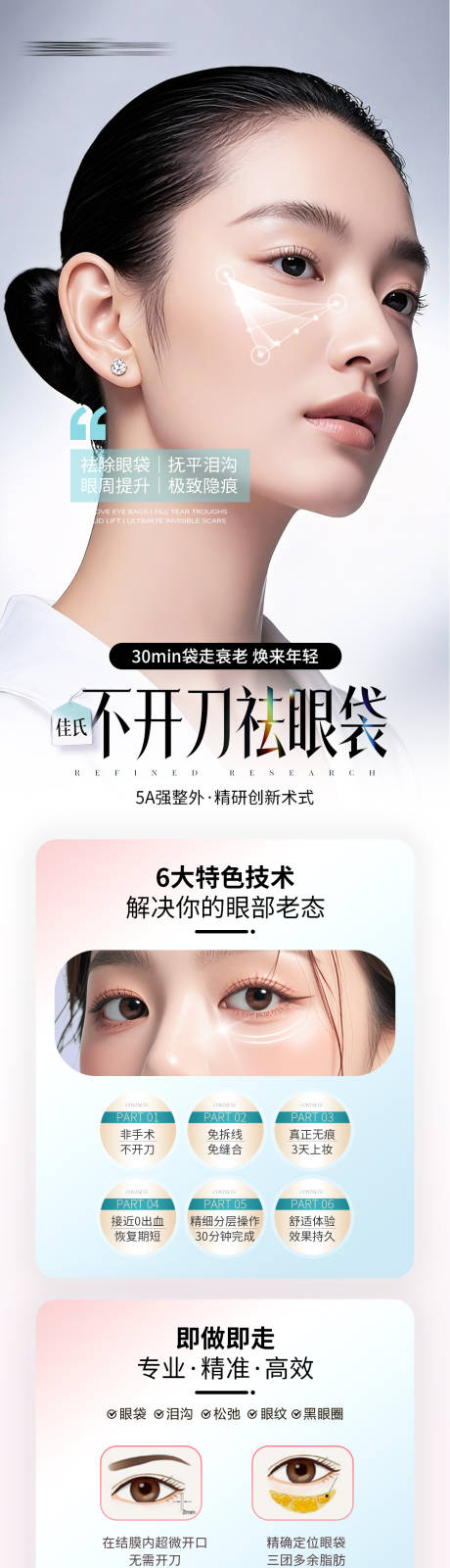 源文件下载【享设计】搜索编号：33780034699015911【祛眼袋海报】