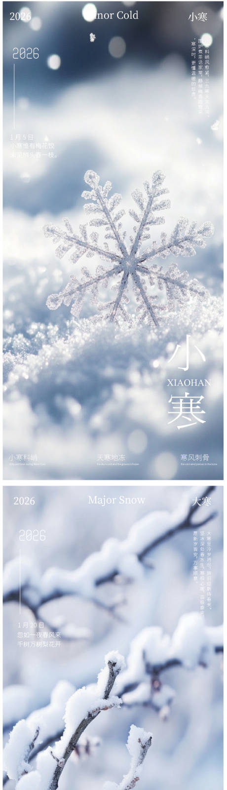 源文件下载【享设计】搜索编号：91560034686491814【小寒大寒节气海报】