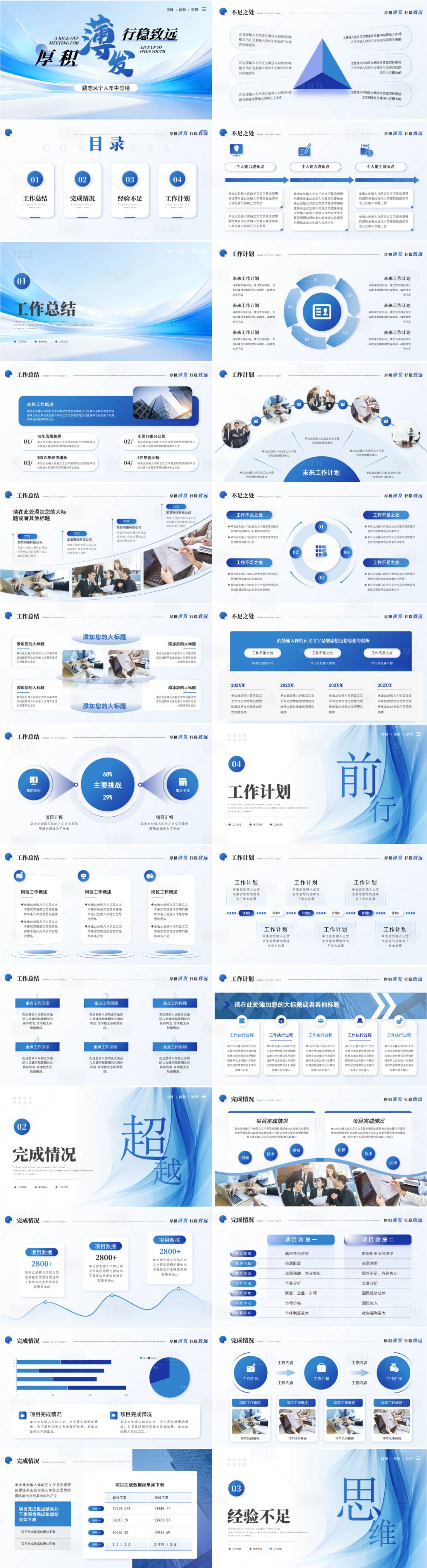 源文件下载【享设计】搜索编号：63790034306371323【高级感蓝色年终总结商务PPT】