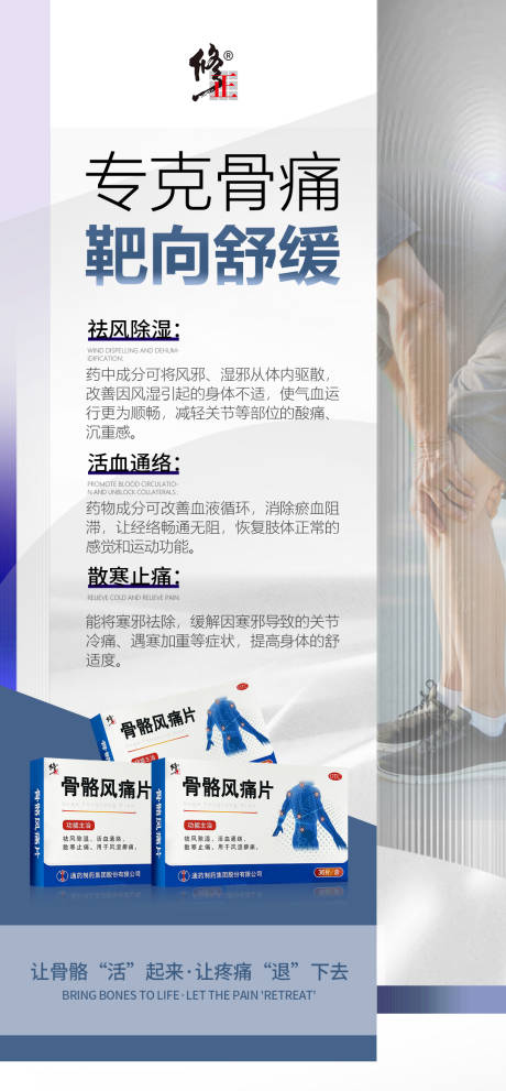 源文件下载【享设计】搜索编号：61620034220778637【骨痛产品海报】