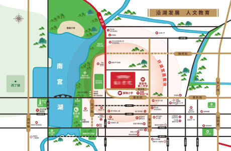 源文件下载【享设计】搜索编号：80800034506639326【环湖项目区位图】