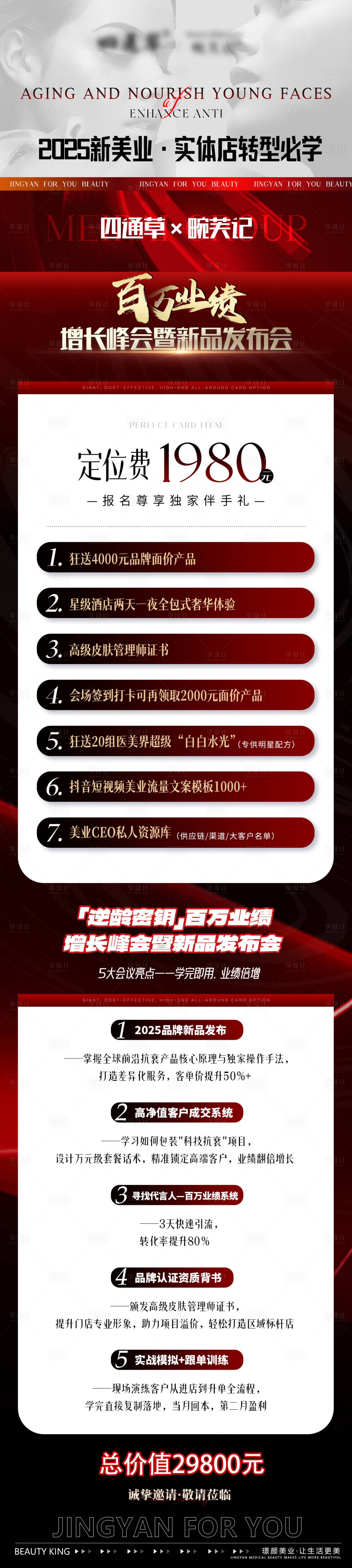 源文件下载【享设计】搜索编号：85240034358606291【医美培训招商活动门票卡项】