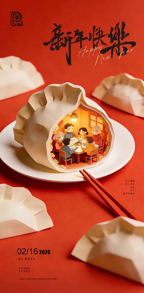 源文件下载【享设计】搜索编号：41100034425671806【新年除夕节日立体海报】