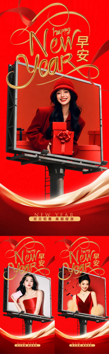源文件下载【享设计】搜索编号：60620034642268445【医美新年早安海报】