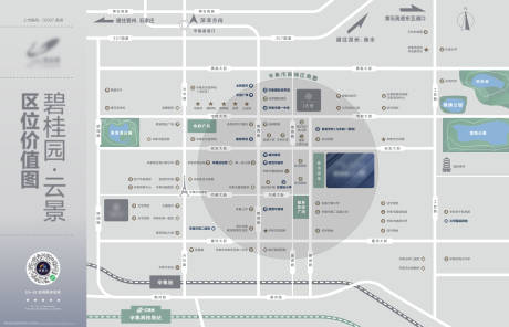 源文件下载【享设计】搜索编号：65690034438157071【地产灰色简约区位图】