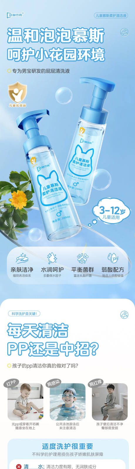 源文件下载【享设计】搜索编号：10510034362205671【儿童慕斯柔护清洁液】