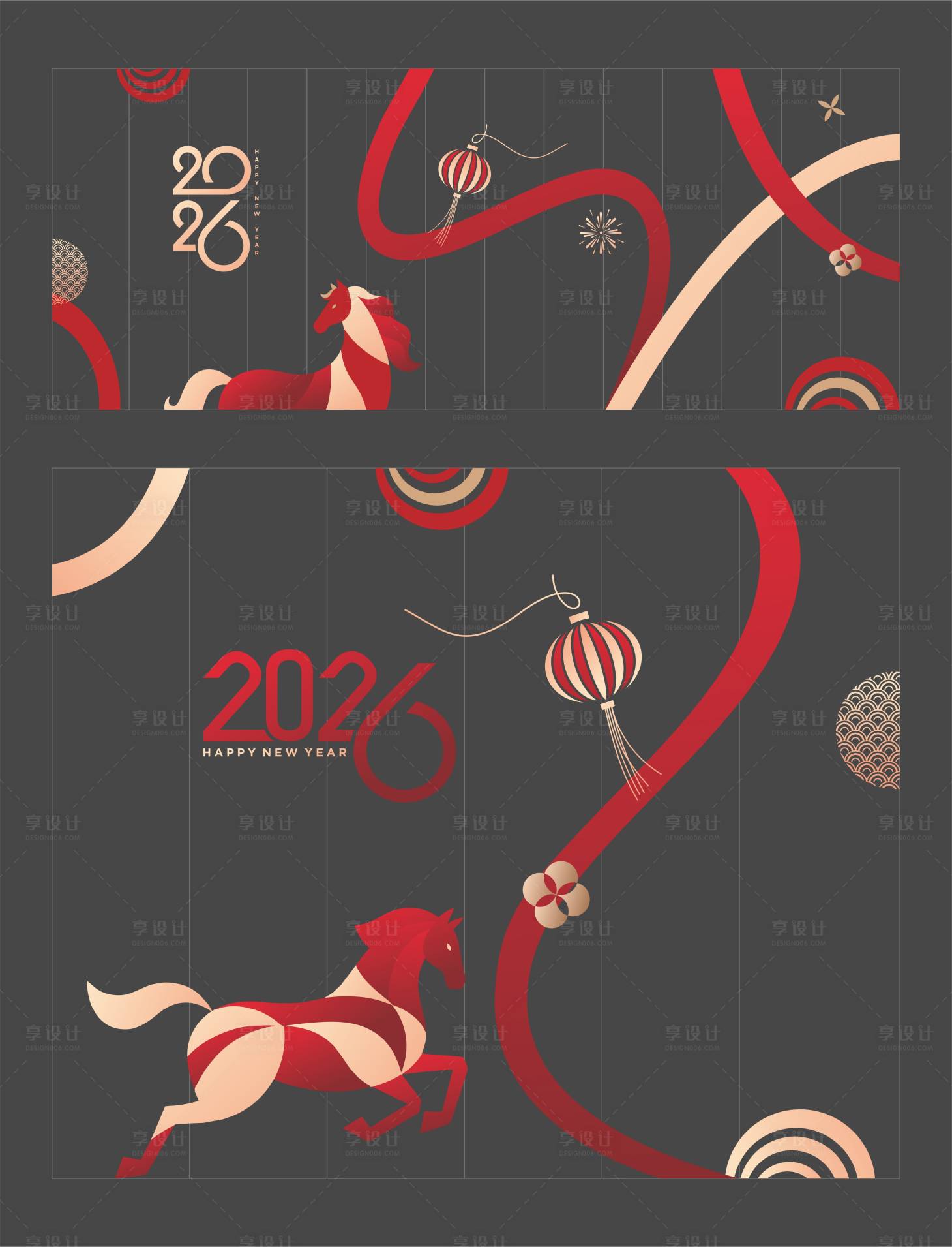 源文件下載【享設計】搜索編號：73040034480959536【2026新年玻璃貼】