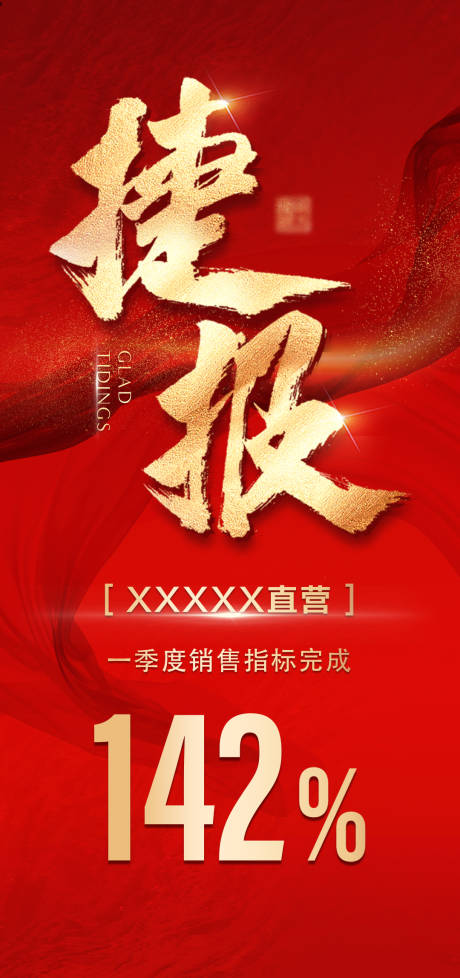 源文件下载【享设计】搜索编号：60980034380133477【地产捷报海报】