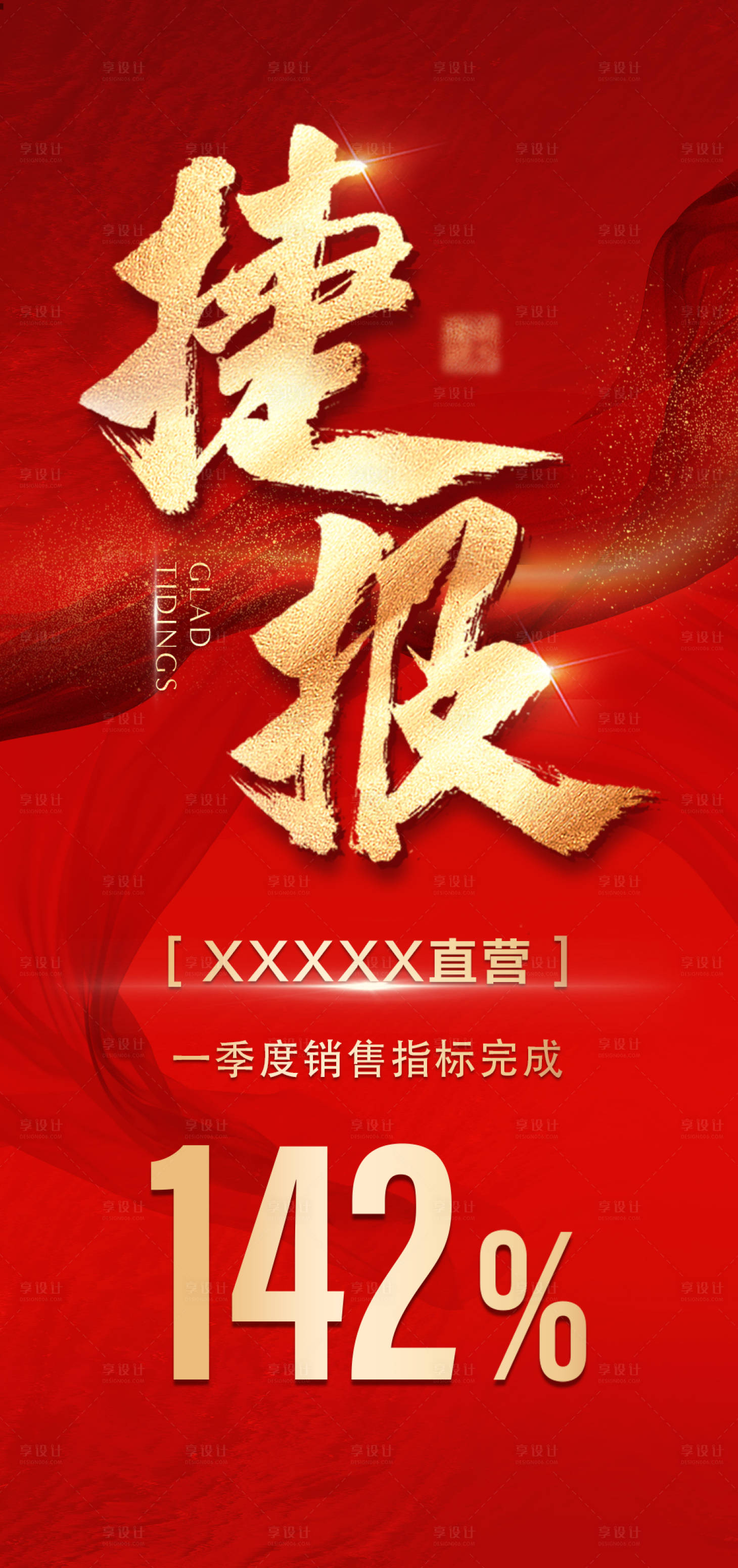 源文件下载【享设计】搜索编号：60980034380133477【地产捷报海报】