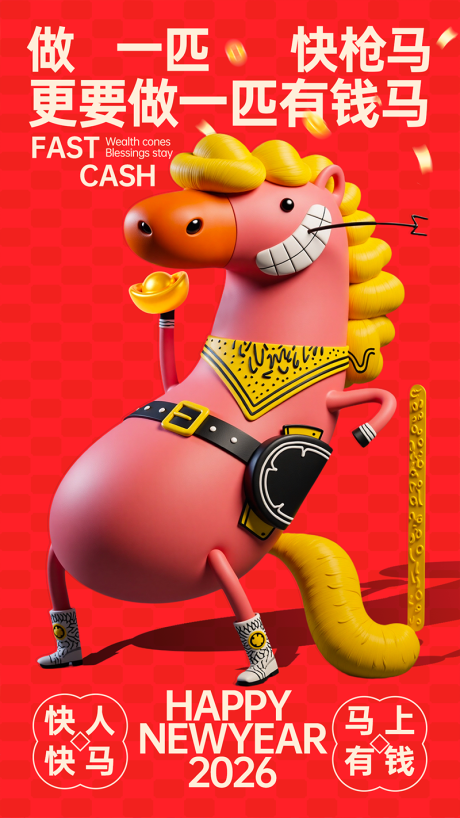 源文件下载【享设计】搜索编号：93510034778335920【马年红色喜庆创意海报】