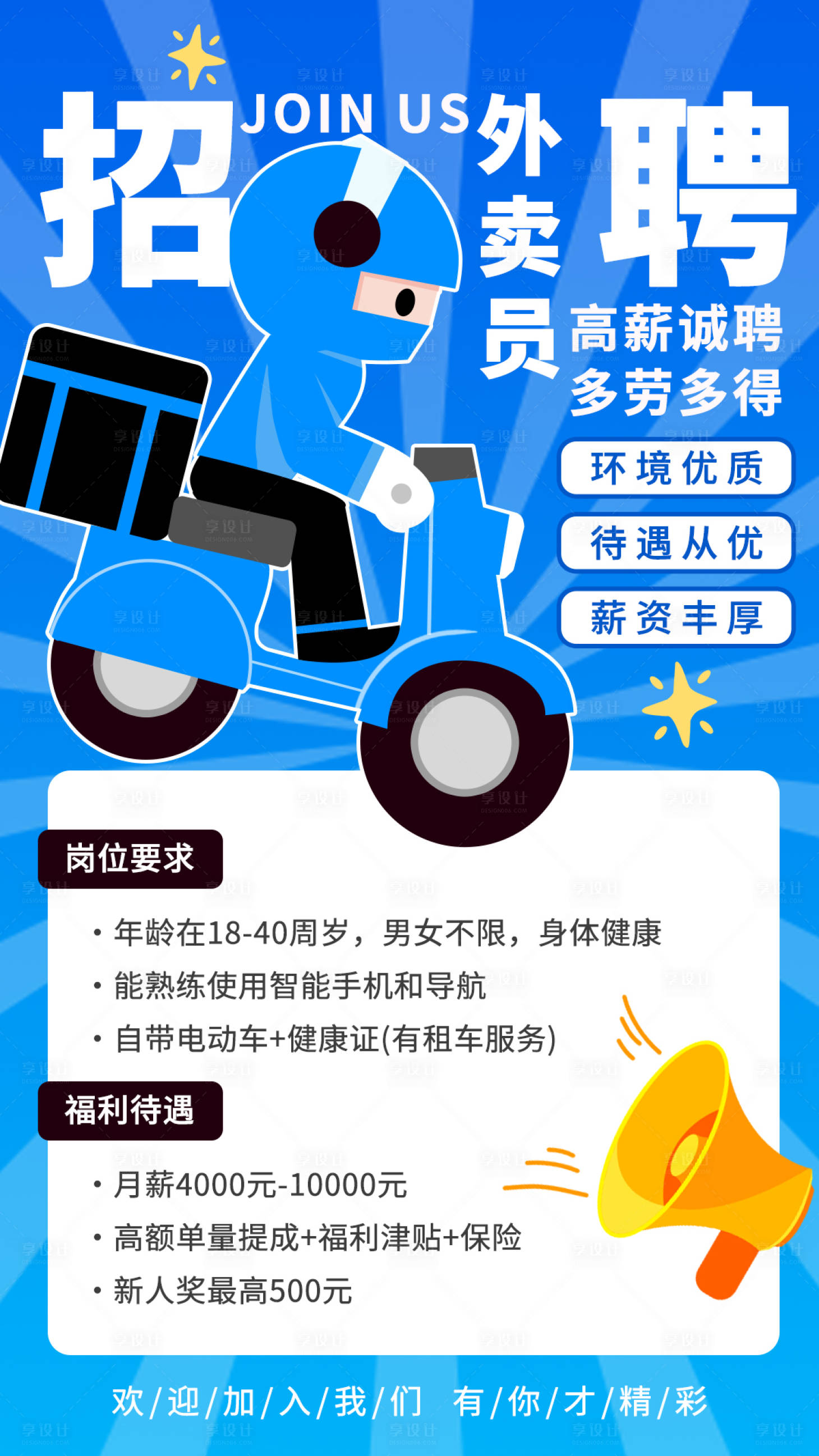 源文件下载【享设计】搜索编号：86330034445978996【外卖员招聘】