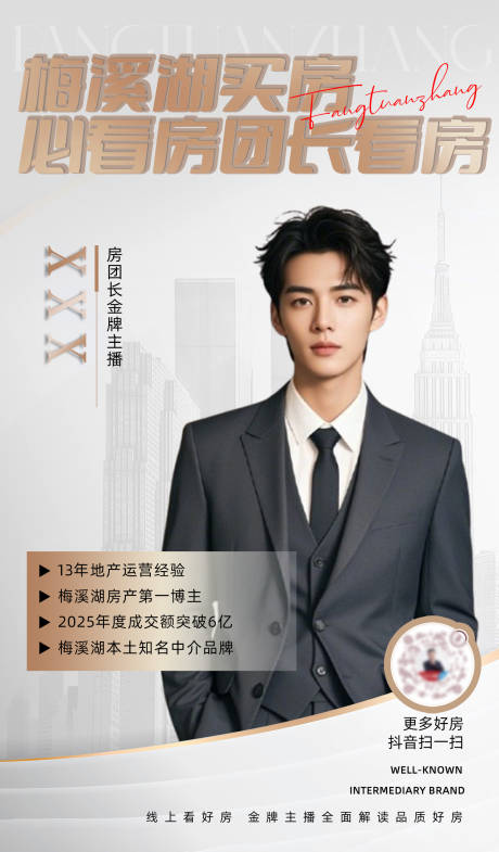 源文件下载【享设计】搜索编号：19670034741353798【房产中介个人介绍灯箱广告海报】