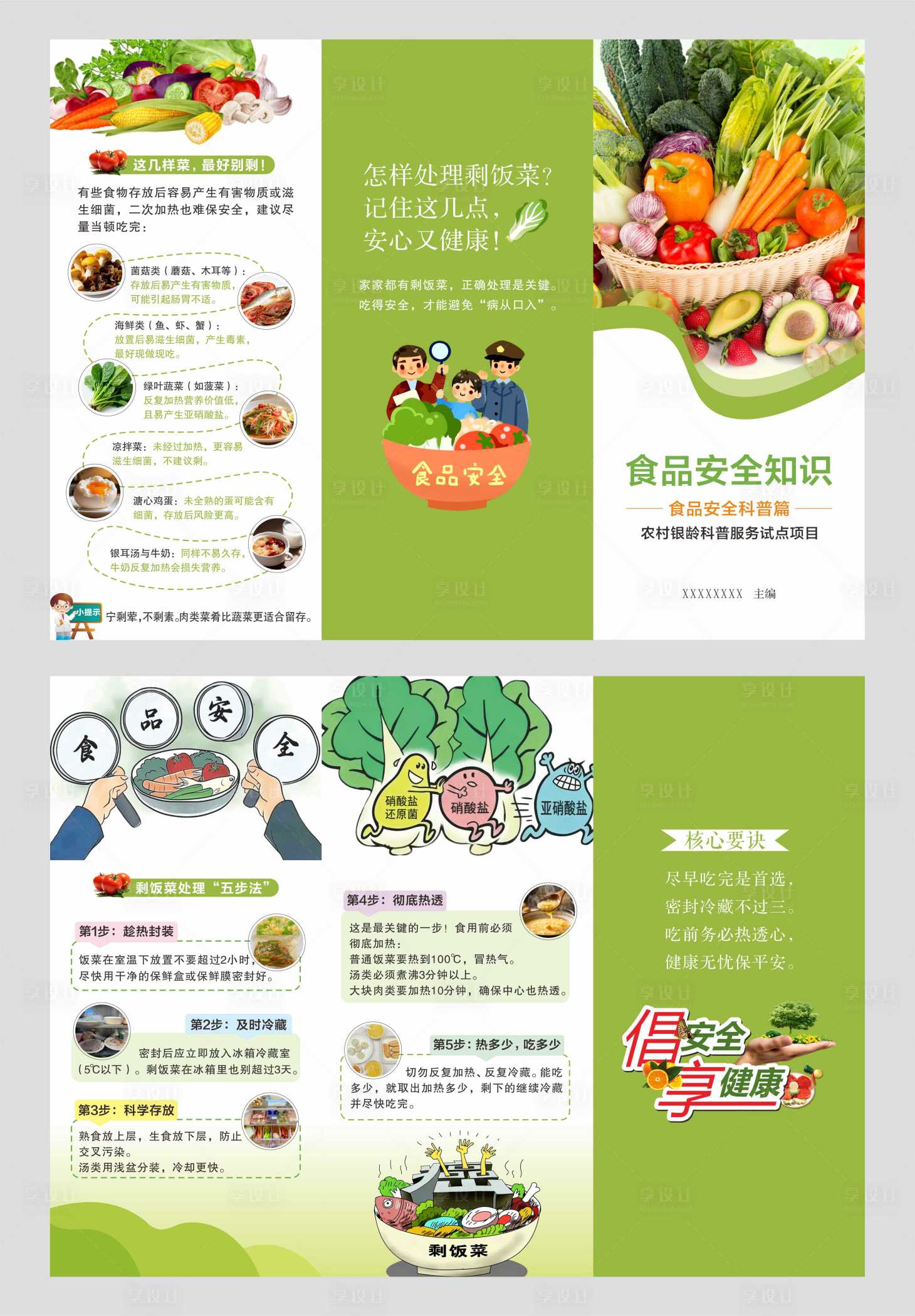 源文件下载【享设计】搜索编号：72790034606044975【食品安全折页】