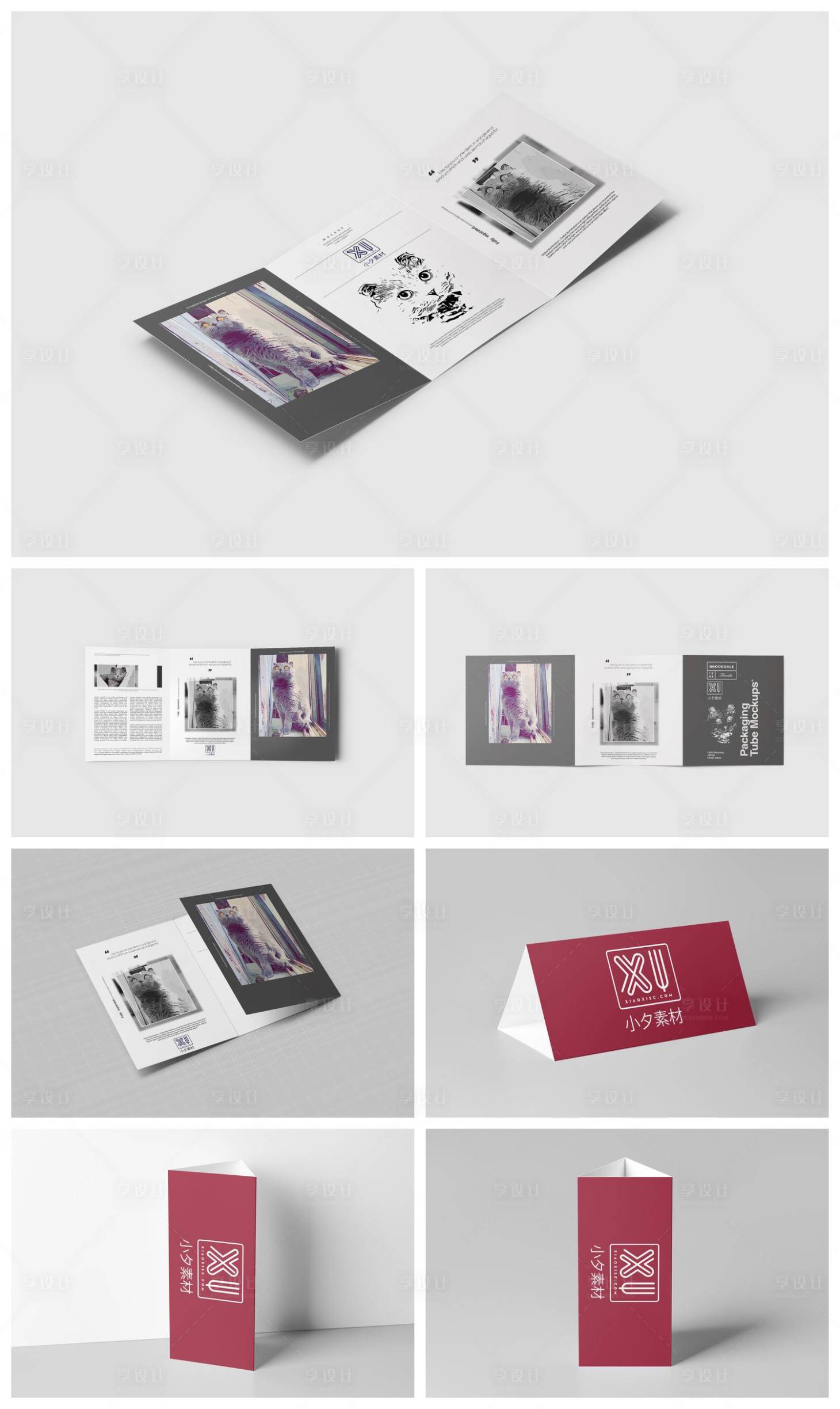 源文件下载【享设计】搜索编号：77660034354596058【高级三折页样机】